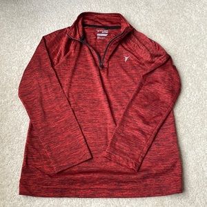 Old Navy boys Go-Dry 3/4 zip up top. Size medium (8) red/black